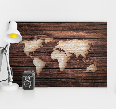 Wooden brown 3D canvas pictures - TenStickers