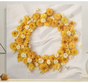 Yellow wildflowers floral canvas - TenStickers