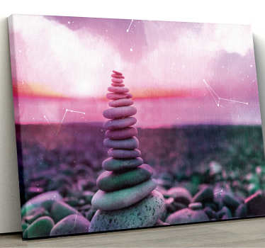 Zen stones zen canvas wall art - TenStickers