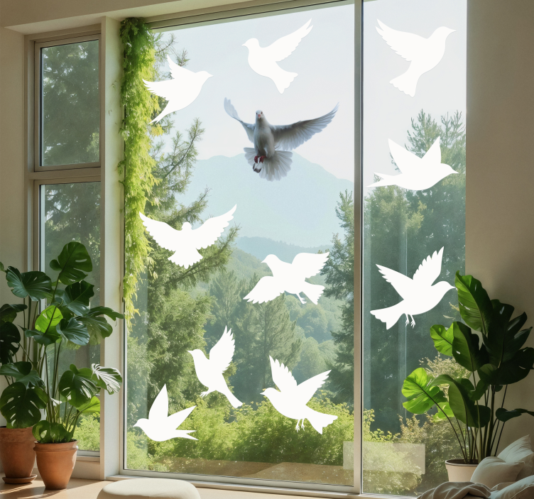 10 birds anti-collision window sticker - TenStickers
