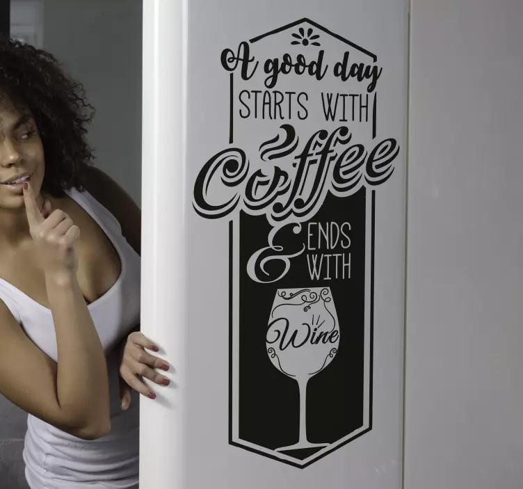 Coffee and Wine Wall Sticker - TenStickers