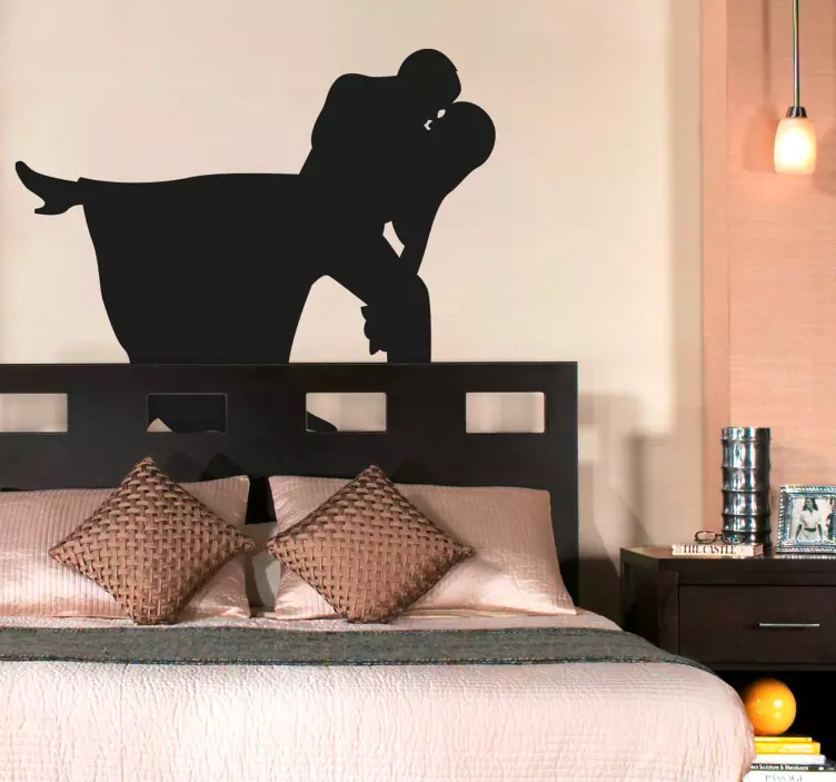 Couple dancing silhouette sticker - TenStickers