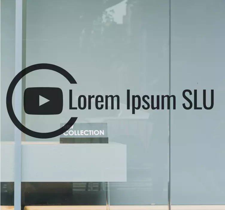 Shop window sticker channel branding emblem - TenStickers