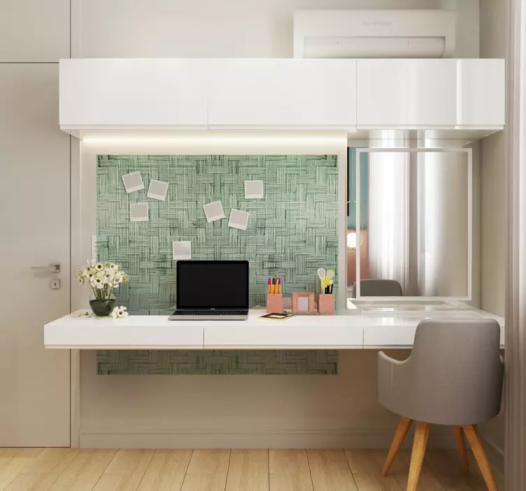 Woven textured surface office wall sticker - TenStickers