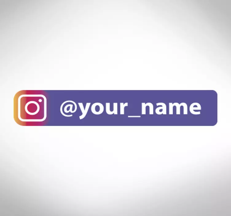 Personalised Purple Instagram logo vinyl sign - TenStickers