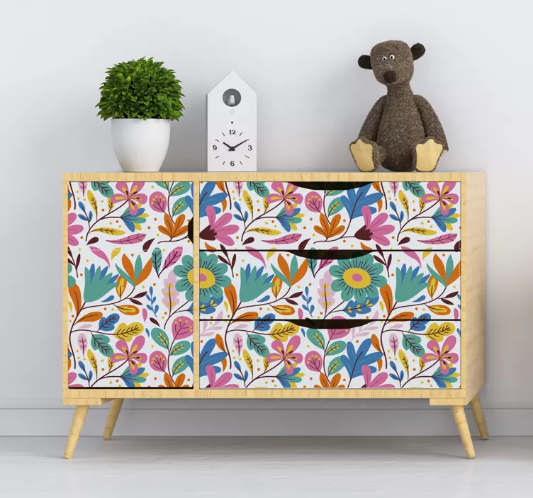 Original spring flower furniture sticker - TenStickers