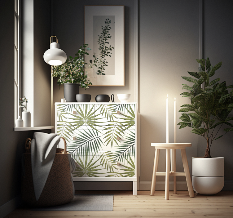 Palm Leaves furniture decal  - TenStickers