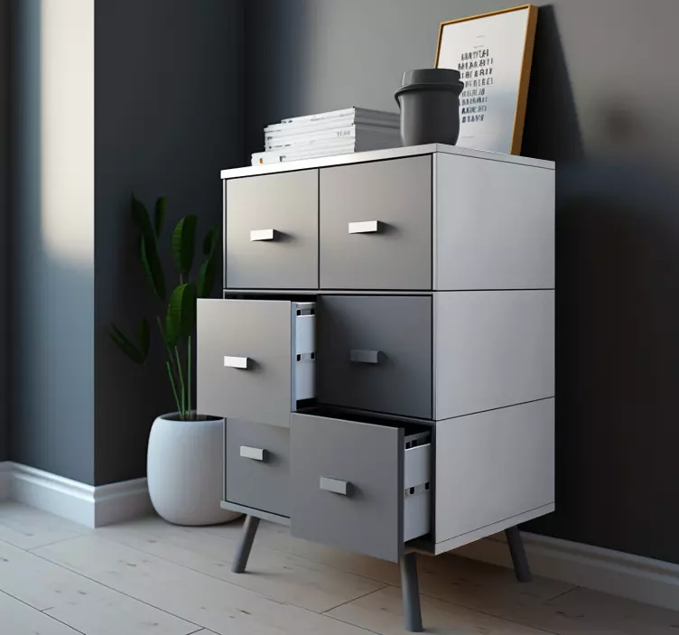 Grey furniture vinyl decal   - TenStickers