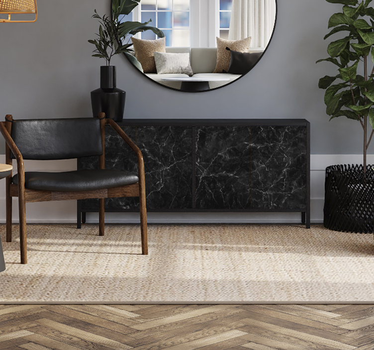 Black Marble furniture decal   - TenStickers