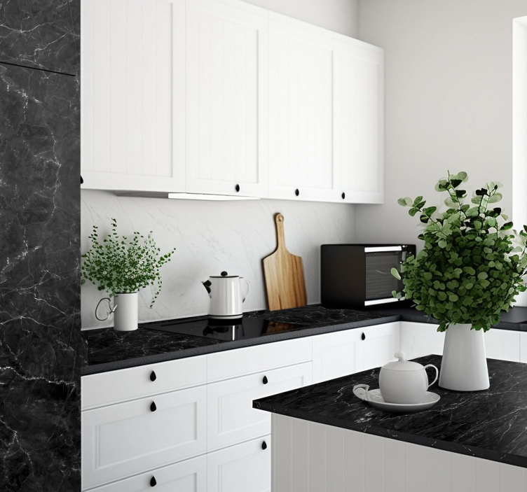 Black Marble furniture decal   - TenStickers