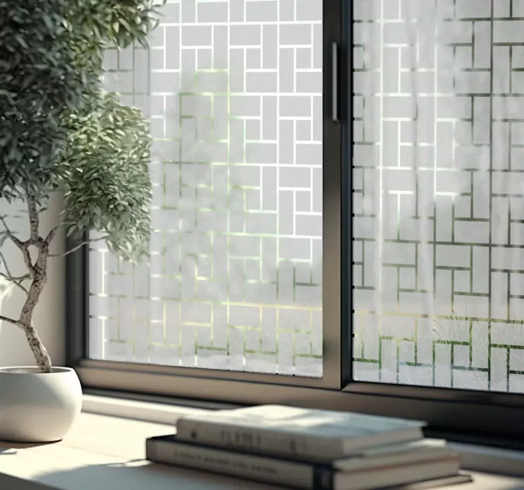 Translucent Bricks window sticker - TenStickers