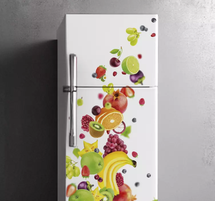 Fruits splash fridge sticker - TenStickers