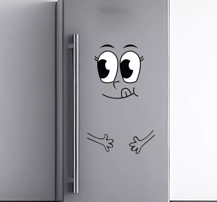 Funny Face fridge sticker - TenStickers