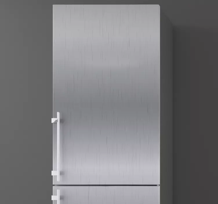 Stainless Steel fridge sticker - TenStickers