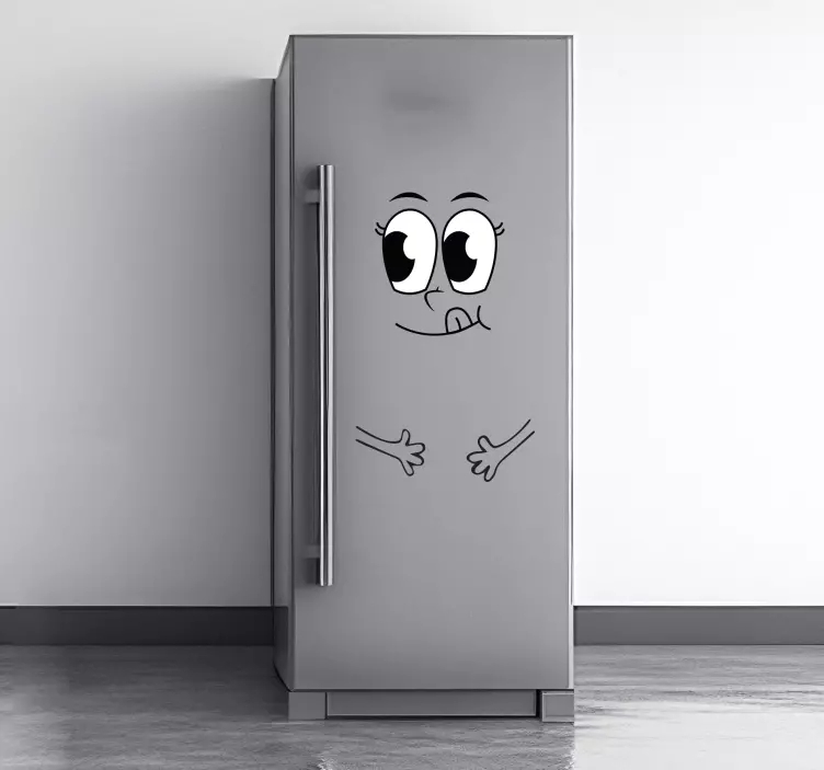 Funny Face fridge sticker - TenStickers