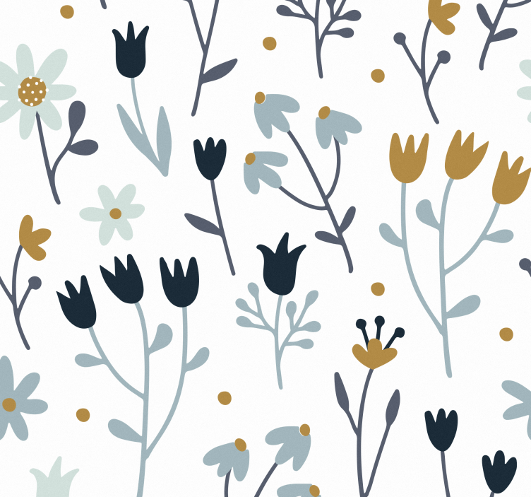 Minimalist Flowers furniture decal   - TenStickers