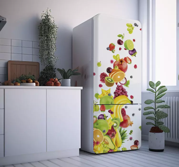 Fruits splash fridge sticker - TenStickers