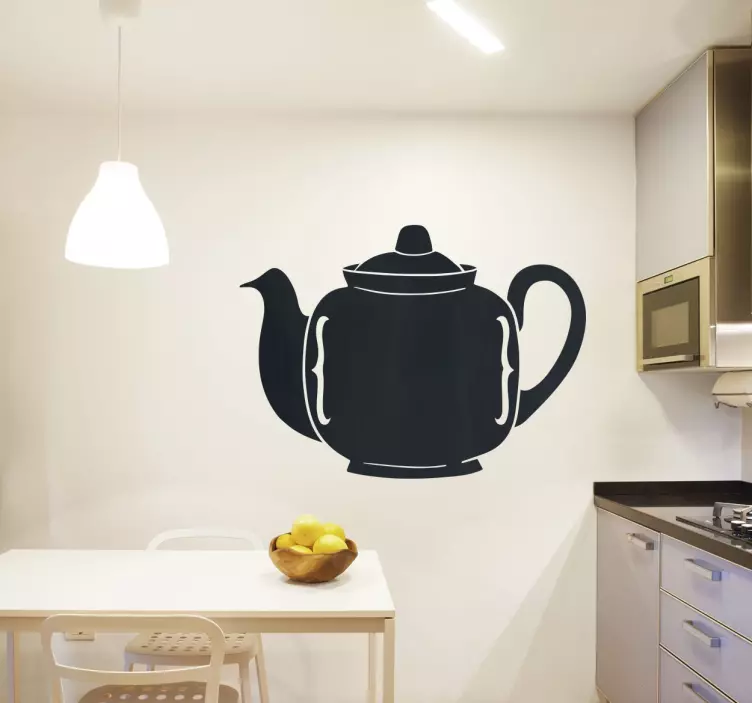 Teapot Silhouette Wall Sticker - TenStickers