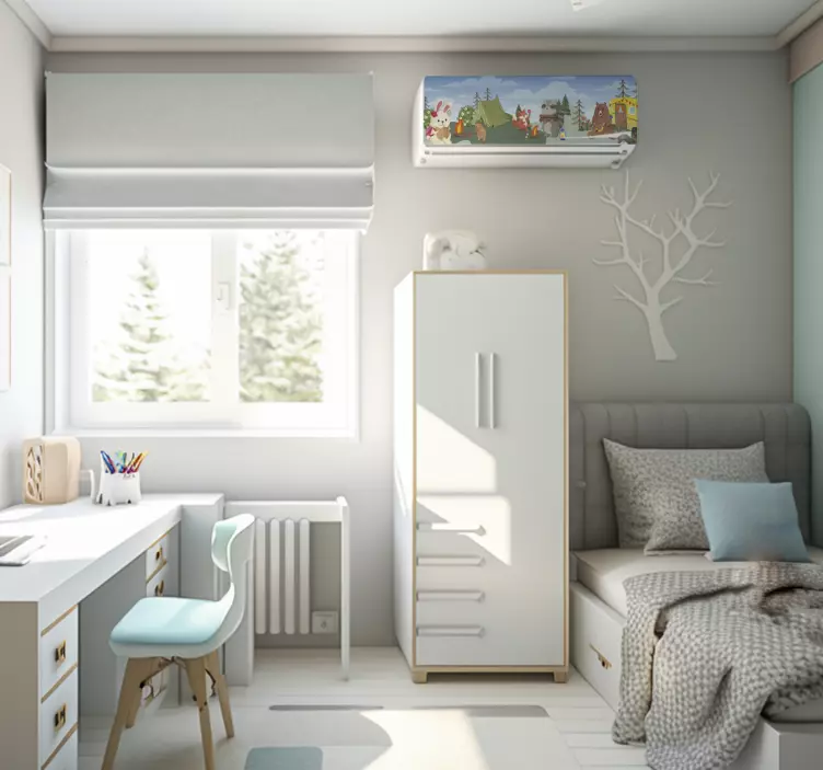 Animal Camp air conditioner sticker - TenStickers