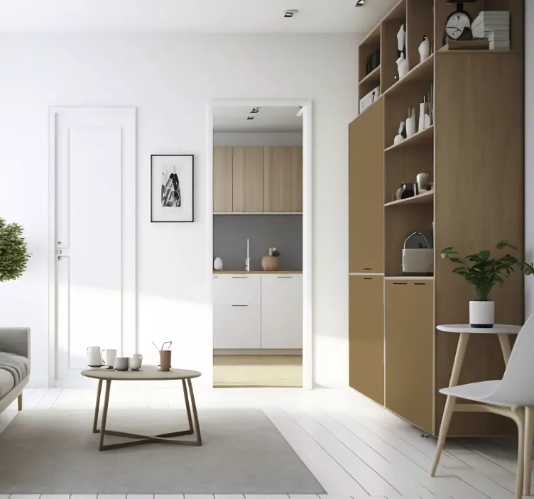 Matt Beige Brown furniture decal   - TenStickers