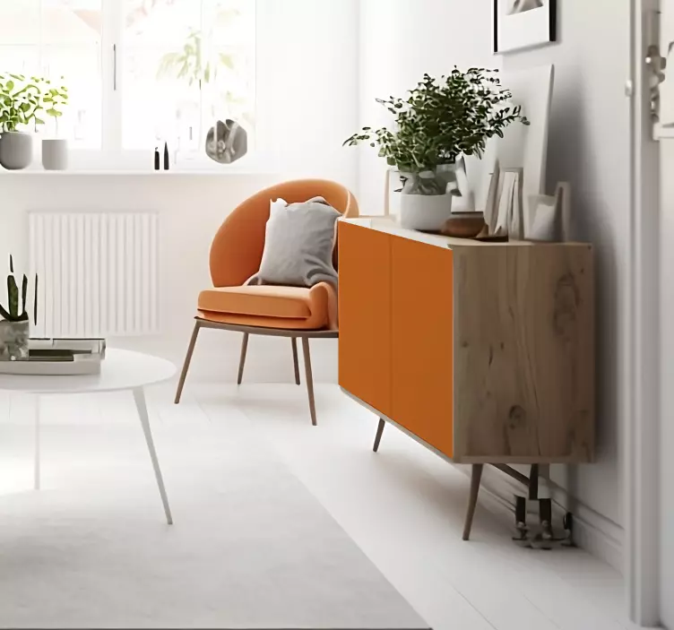 Matte orange furniture decal  - TenStickers