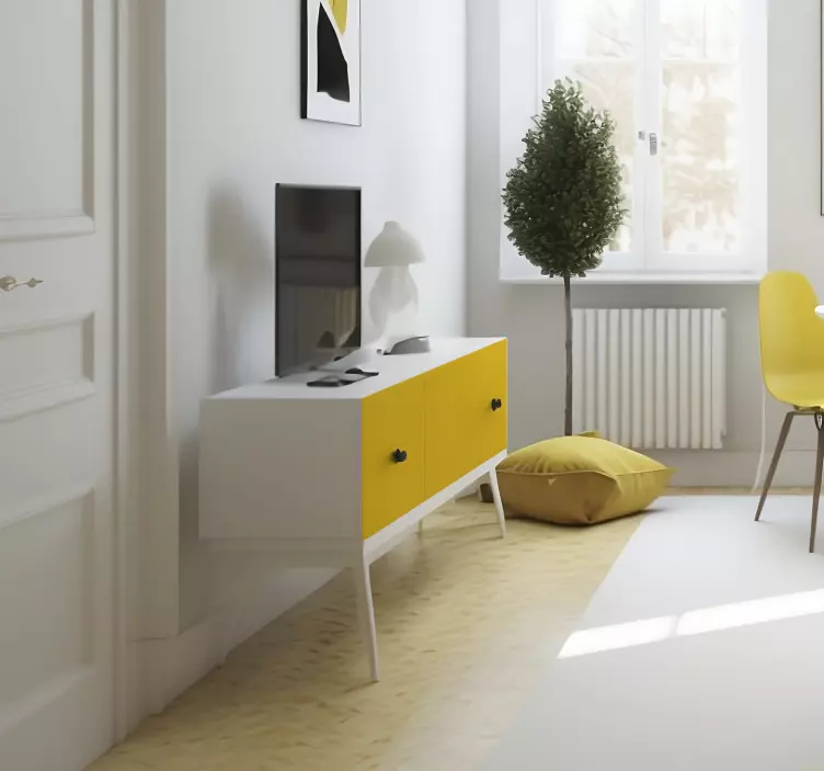 Matte Yellow furniture decal   - TenStickers