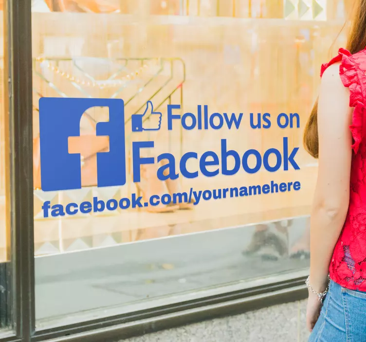 Follow Us On Facebook Sticker - TenStickers