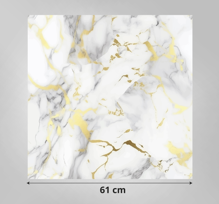 White marble with golden veins texture sticker - TenStickers