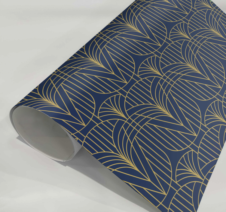 Art deco pattern with gold print sticker - TenStickers