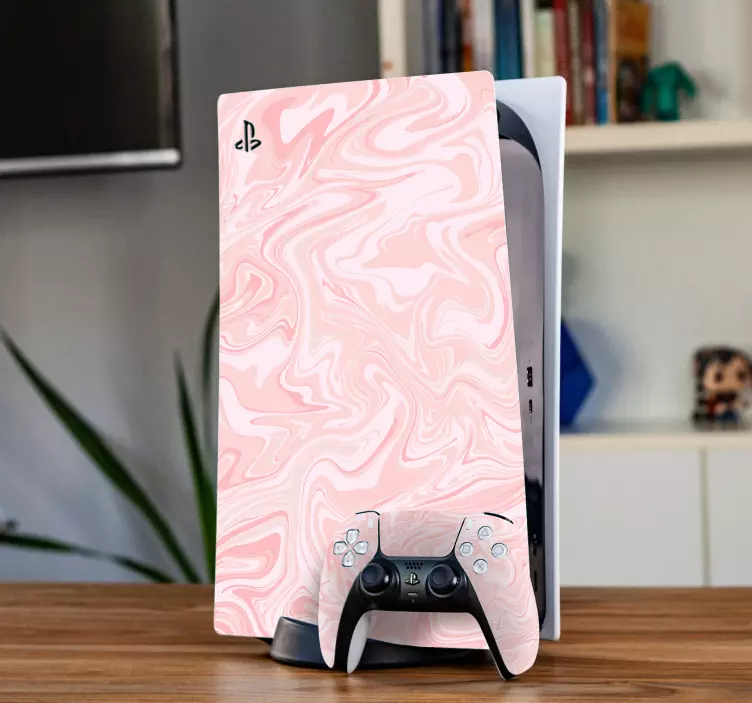 Pink psychedelic marble texture ps4 skin - TenStickers