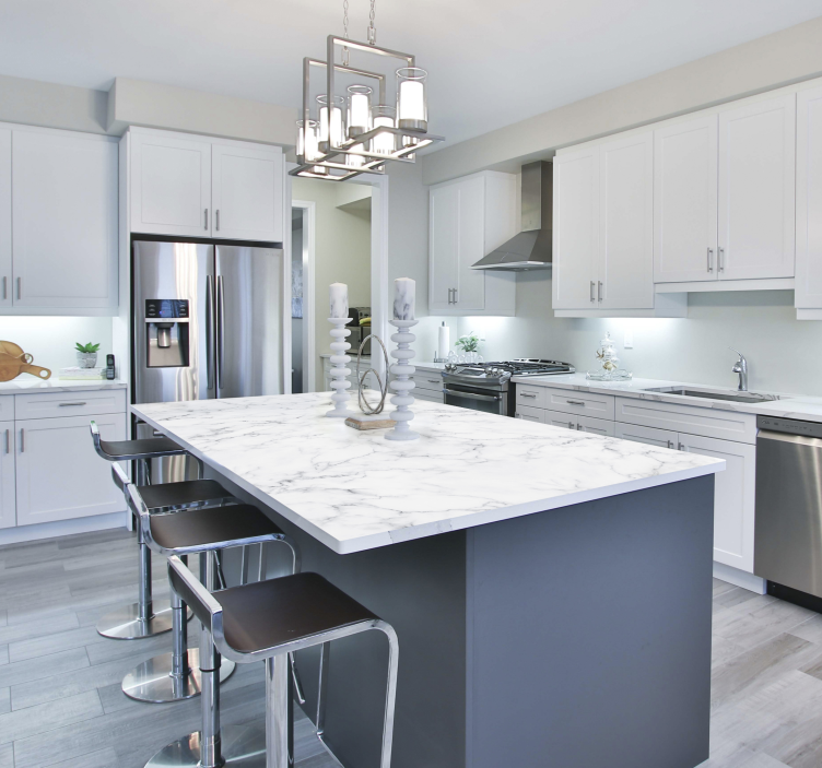 White Marble furniture decal   - TenStickers