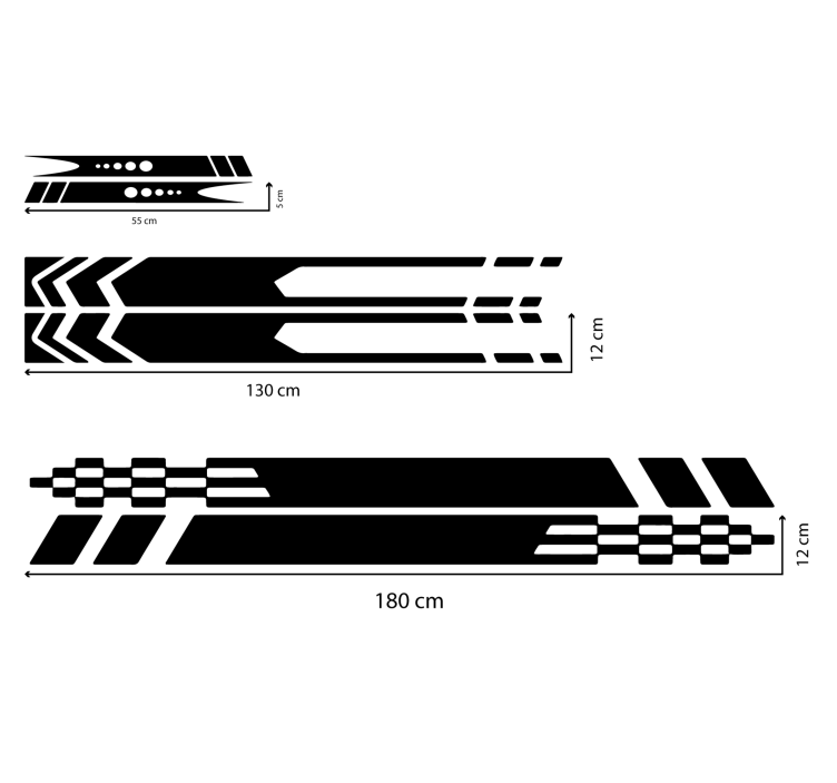 Racing stripes car stickers - TenStickers