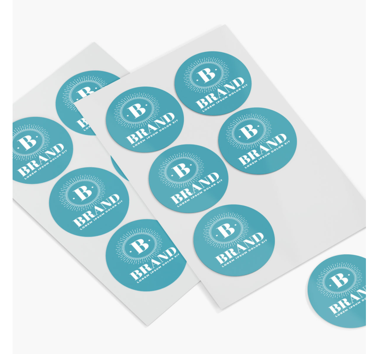 Custom print round sticker with logo - TenStickers