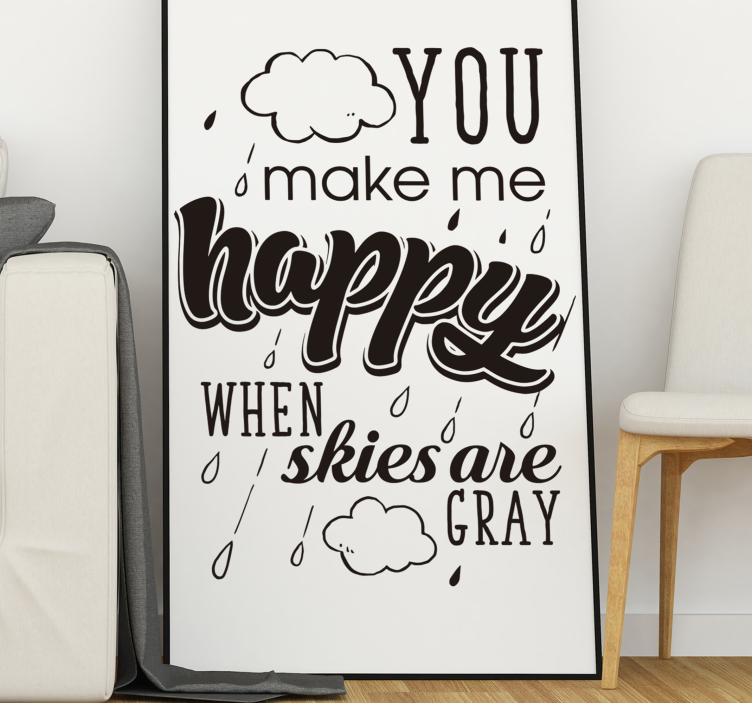 You are my Sunshine Lyric Text Sticker - TenStickers