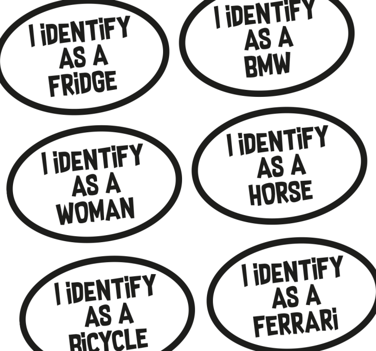 I identify as car sticker - TenStickers