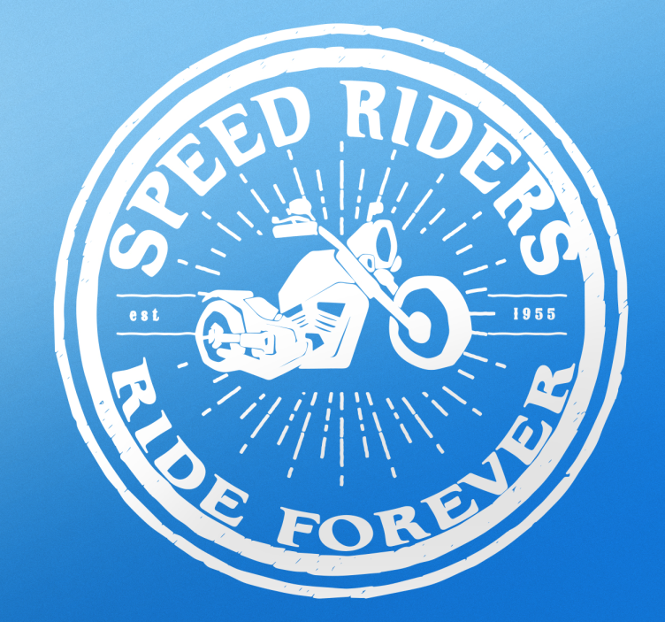 Speed riders motorbike sticker - TenStickers