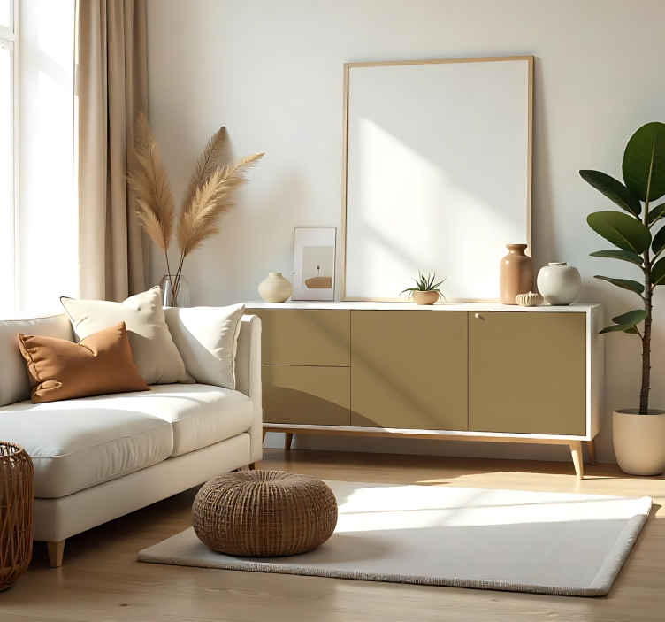 Matte Beige Brown plain sticker - TenStickers