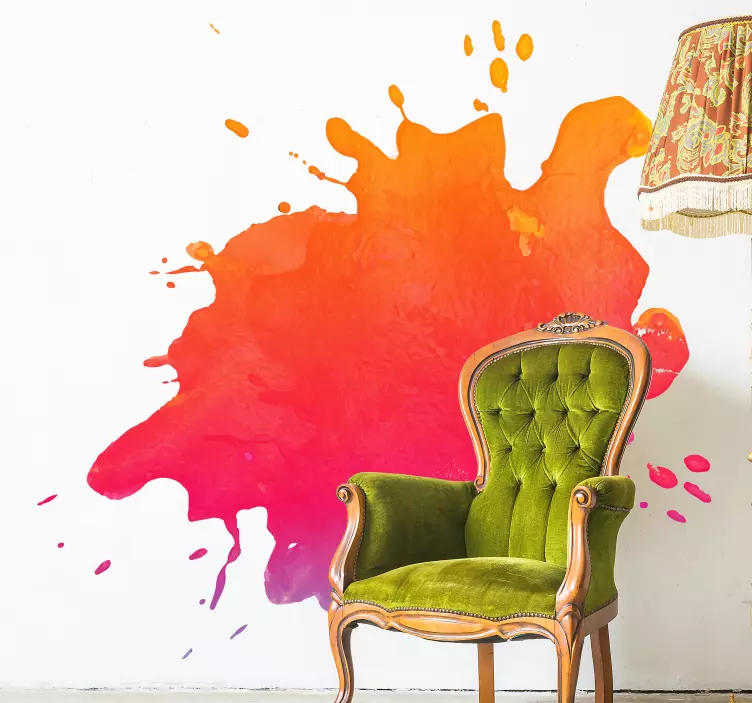 Abstract wall sticker in vibrant color explosion - TenStickers