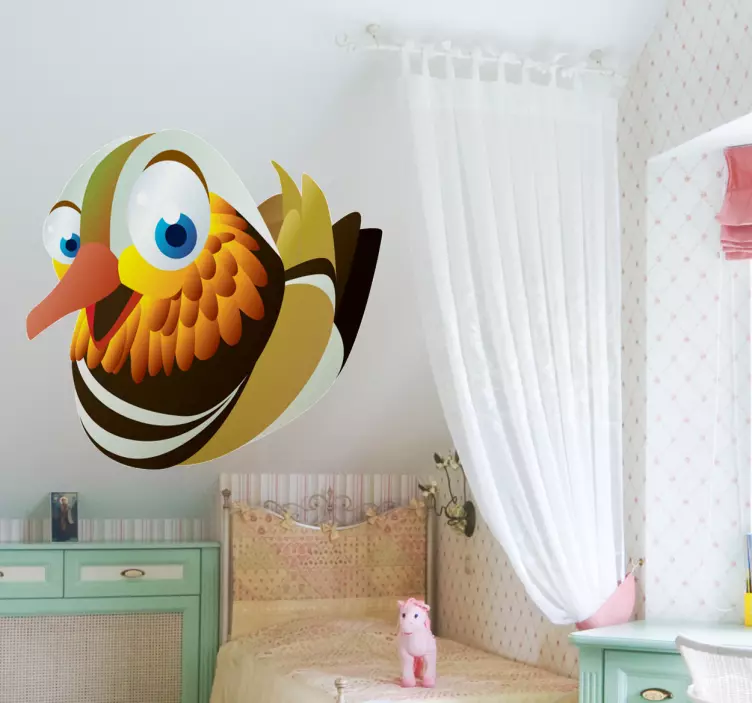 Adorable Illustrated Bird bird wall sticker - TenStickers