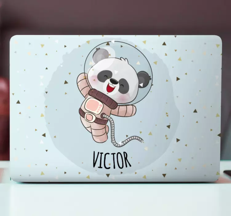 Adorable Space Explorer Panda laptop skin - TenStickers