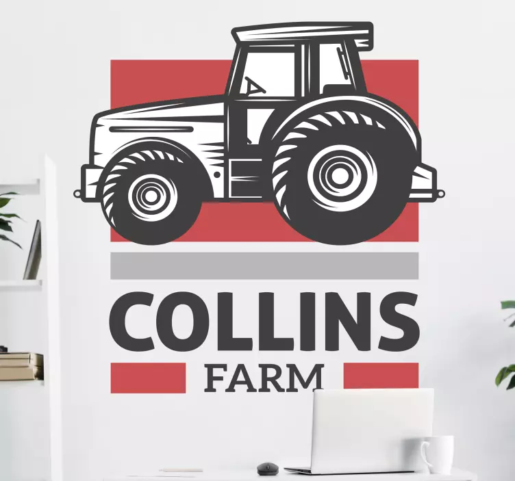 Agricultural Machine Graphic farm animal wall sticker - TenStickers
