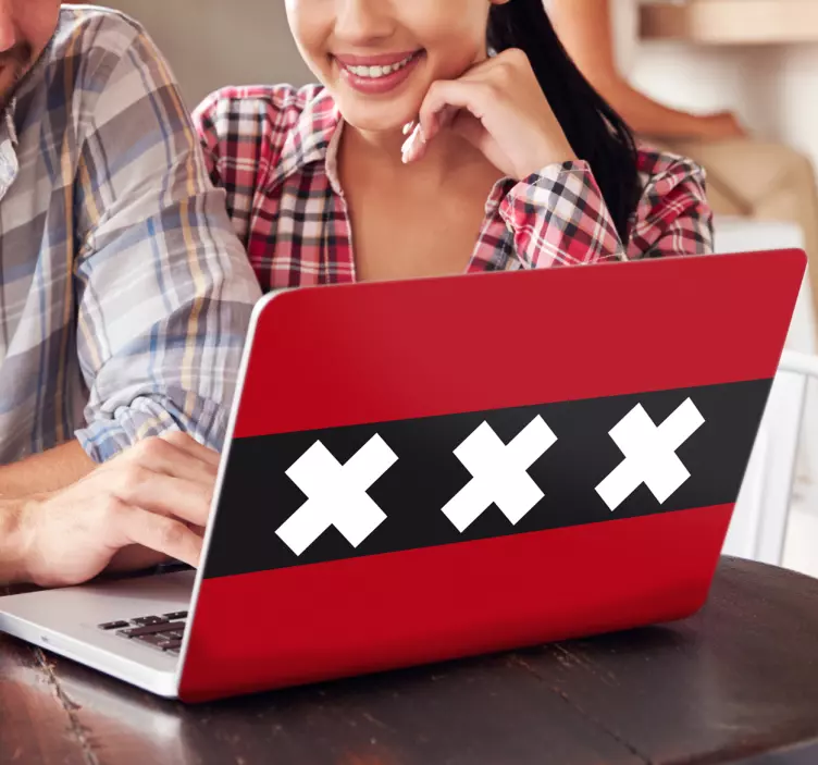 Amsterdam  laptop vinyl sticker - TenStickers