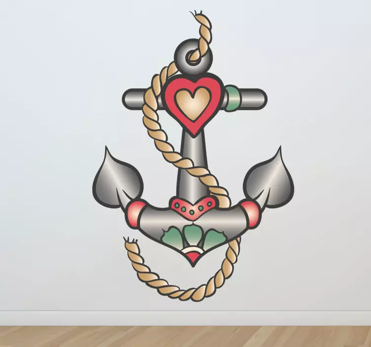Anchor Tattoo Wall Sticker - TenStickers