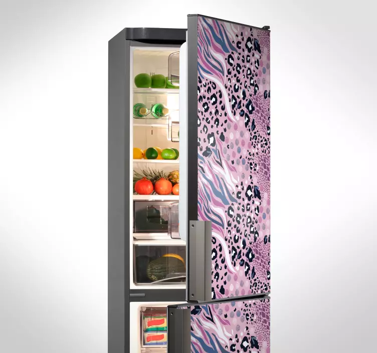 Zebra animal print fridge sticker - TenStickers
