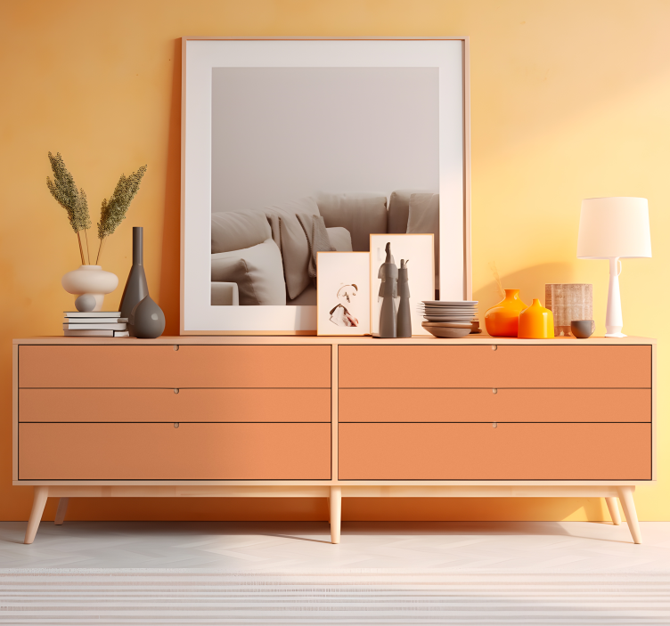 Apricot Crush Plain Wall Decor Sticker - TenStickers