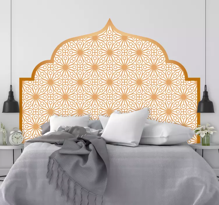 Arabic geometry headboard sticker - TenStickers