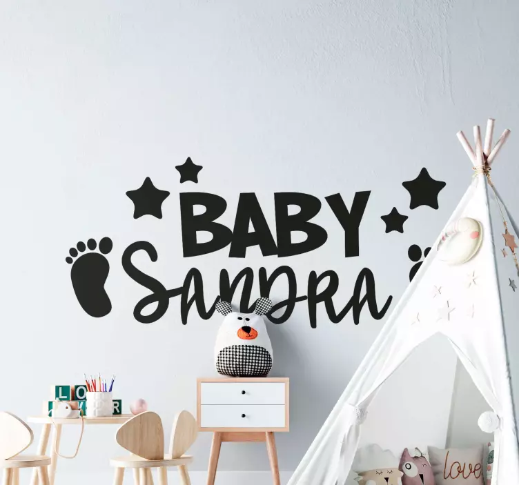 Baby Name Personalization wall stickers for kid - TenStickers