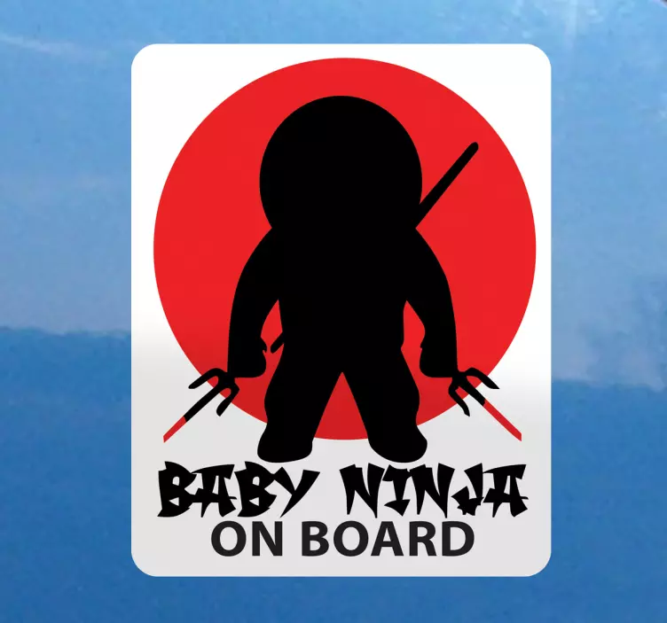 Ninja baby on board sticker - TenStickers