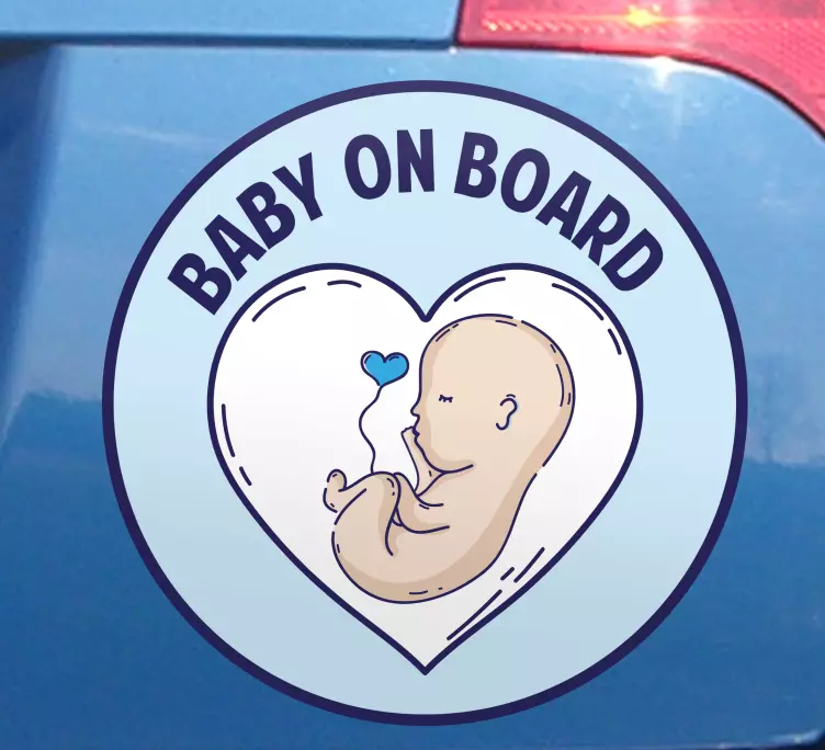 Baby on board sticker heartfelt baby notice - TenStickers