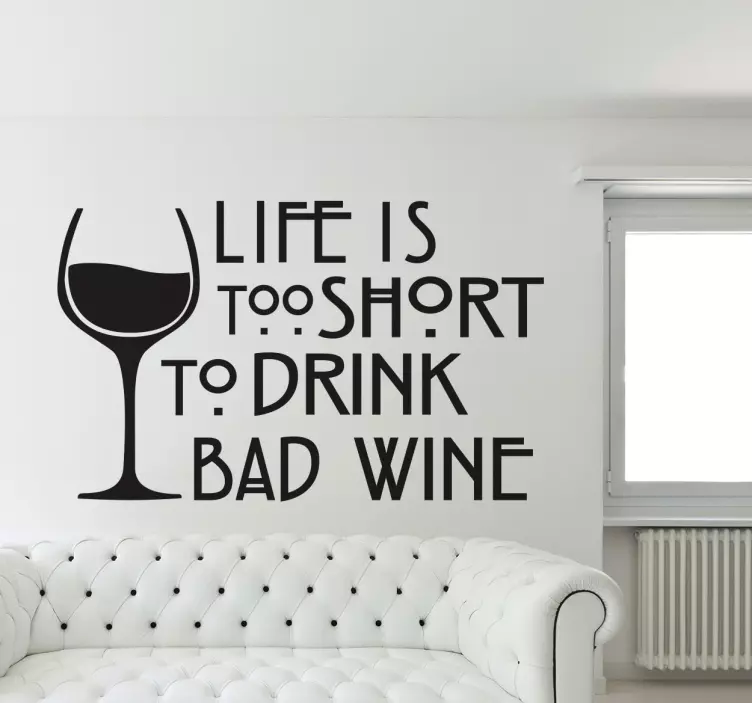 Bad Wine Decorative Decal - TenStickers